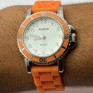 Silver & Orange Sophie Watch